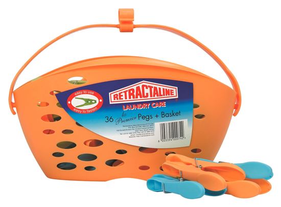Retractaline 36 Piece Pegs In A Basket