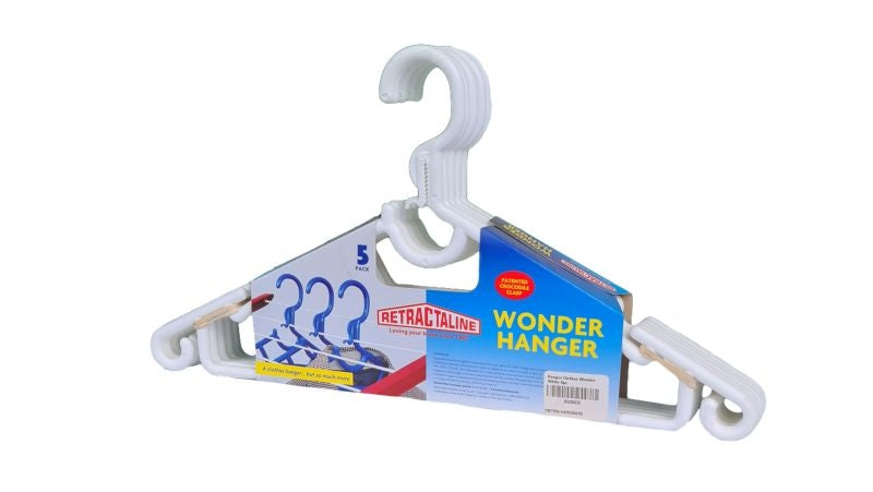 Retractaline The Wonder Hangers 5 Pack White