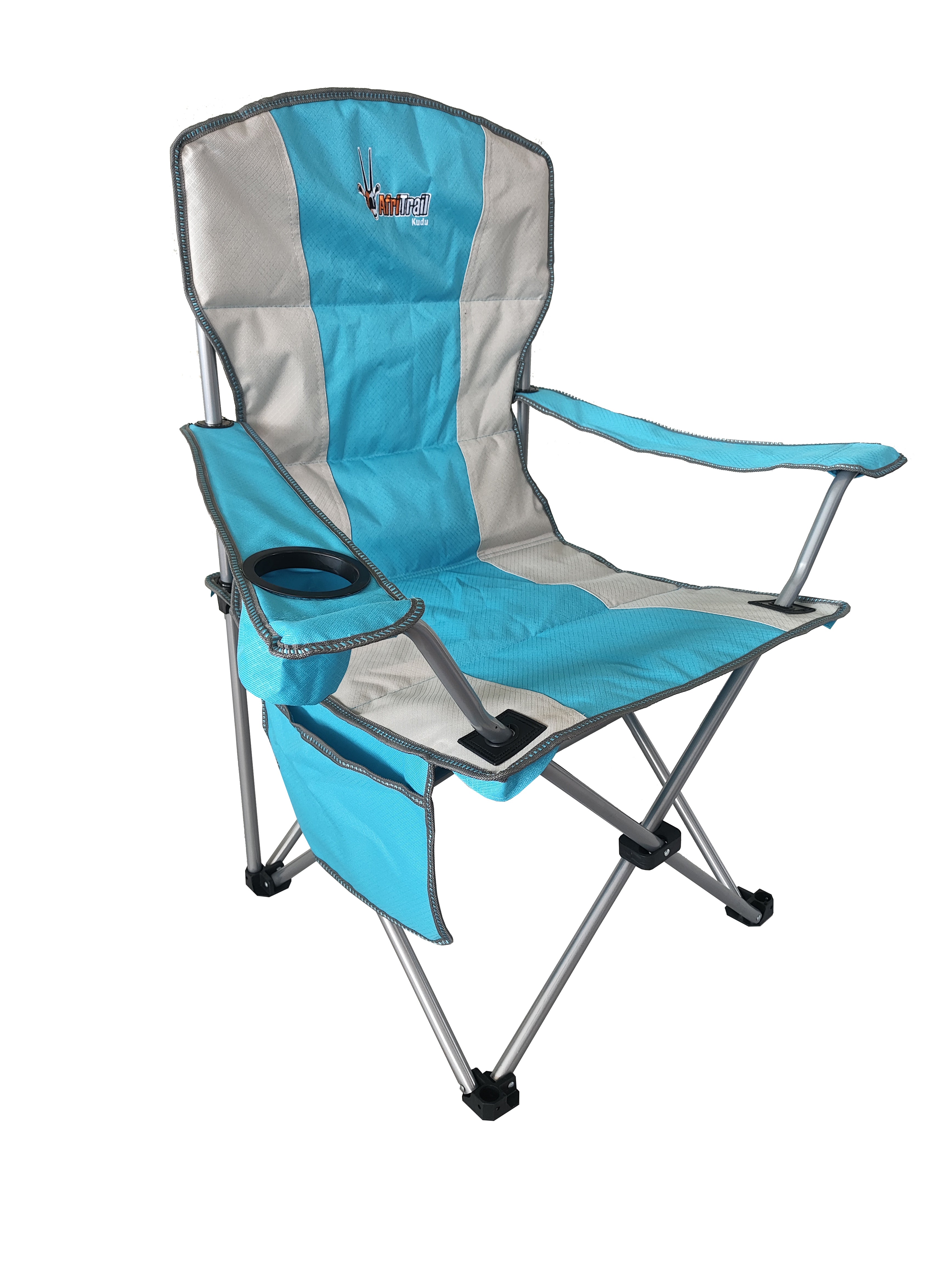 Afritrail Kudu Padded Folding Chair Blue 120kg . 2 Pack