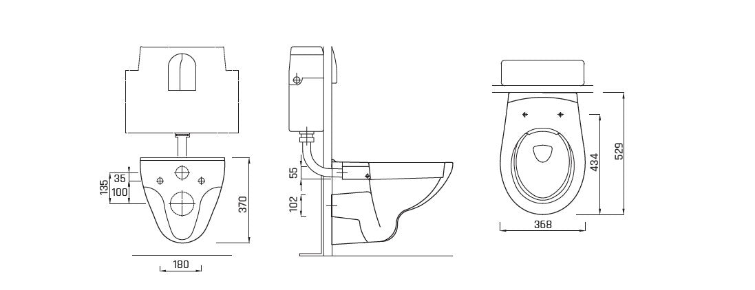 Lecico Atlas Geo Rimless Wh Pan No Seat (Bolt Holes 180)