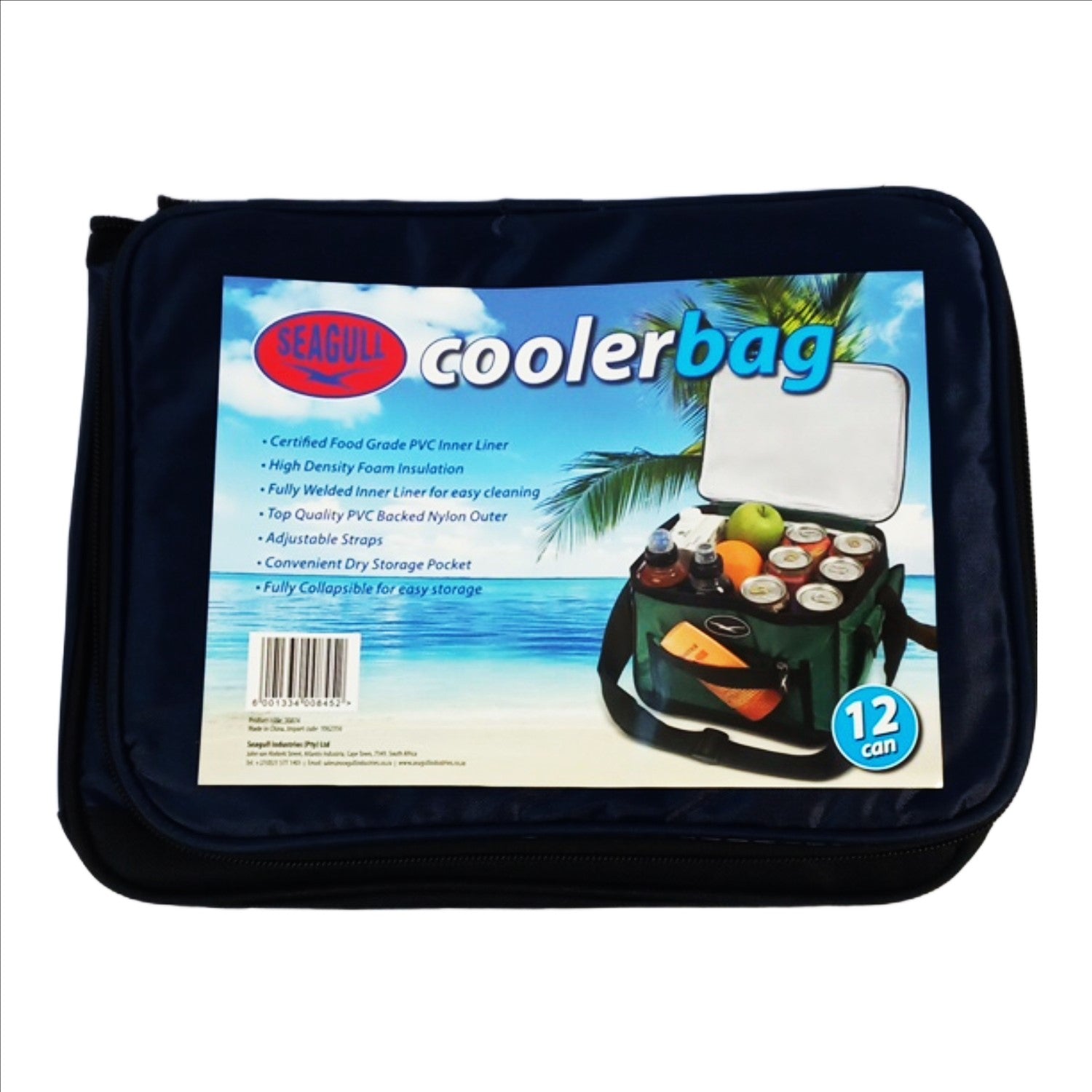 Seagull 12 Can Nylon Coolbag Assorted Colours