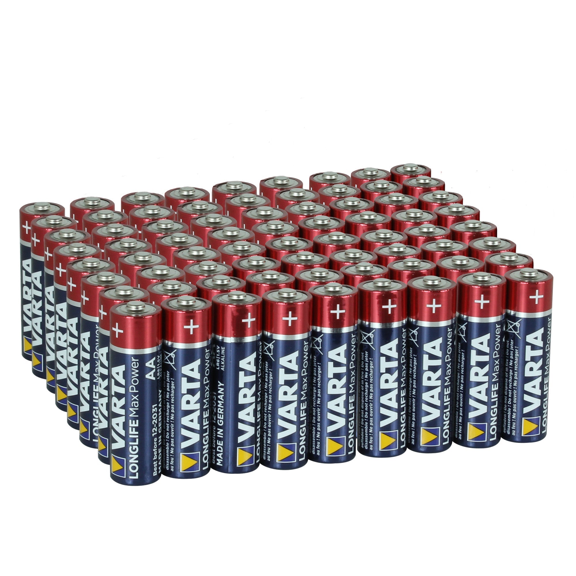 Longlife Max Power Batteries Aa Bulk Pack 60 Pcs