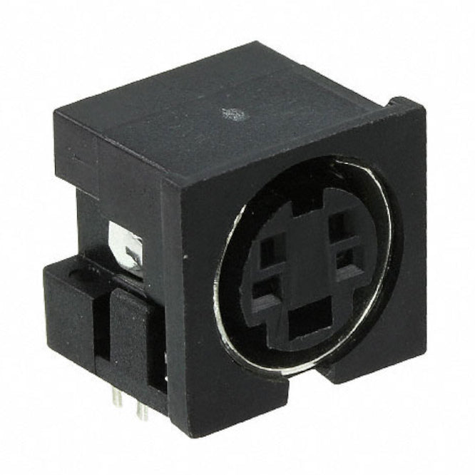 4 P Socket R/A Mini Din Connector 1201 04