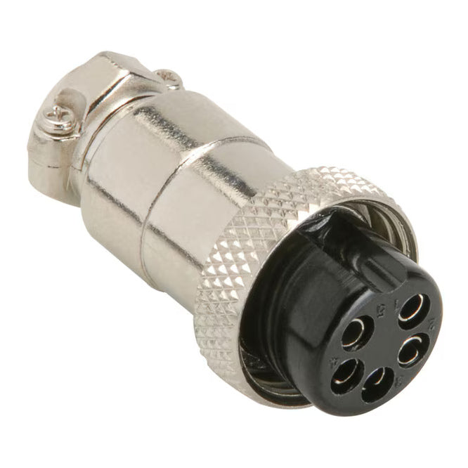 5 W Mic Socket Connector Inline M16 F 6099 05