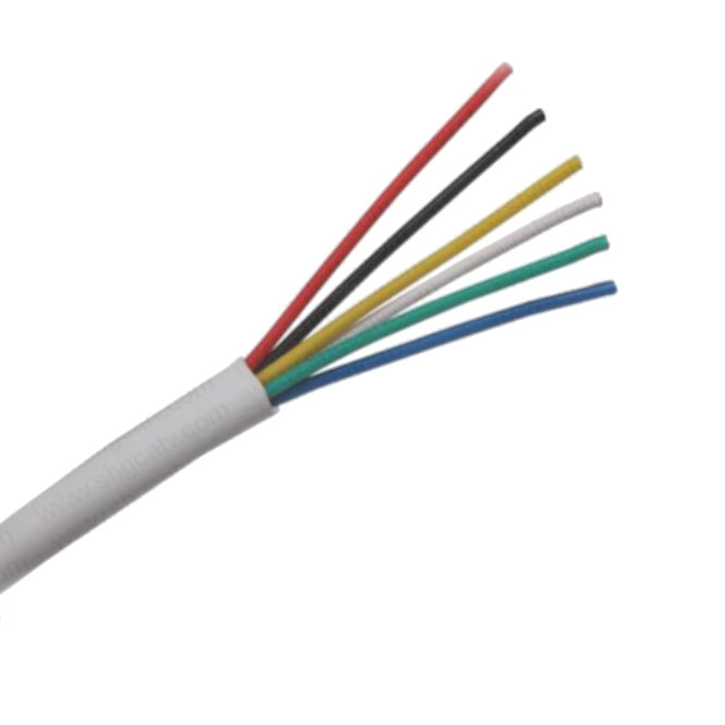 6 C Round Tel/Com 0.5 White Solid Cable Open 06 Coret