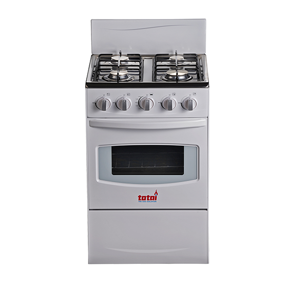 Totai 50Cm 4 Burner Full Gas Stove- White