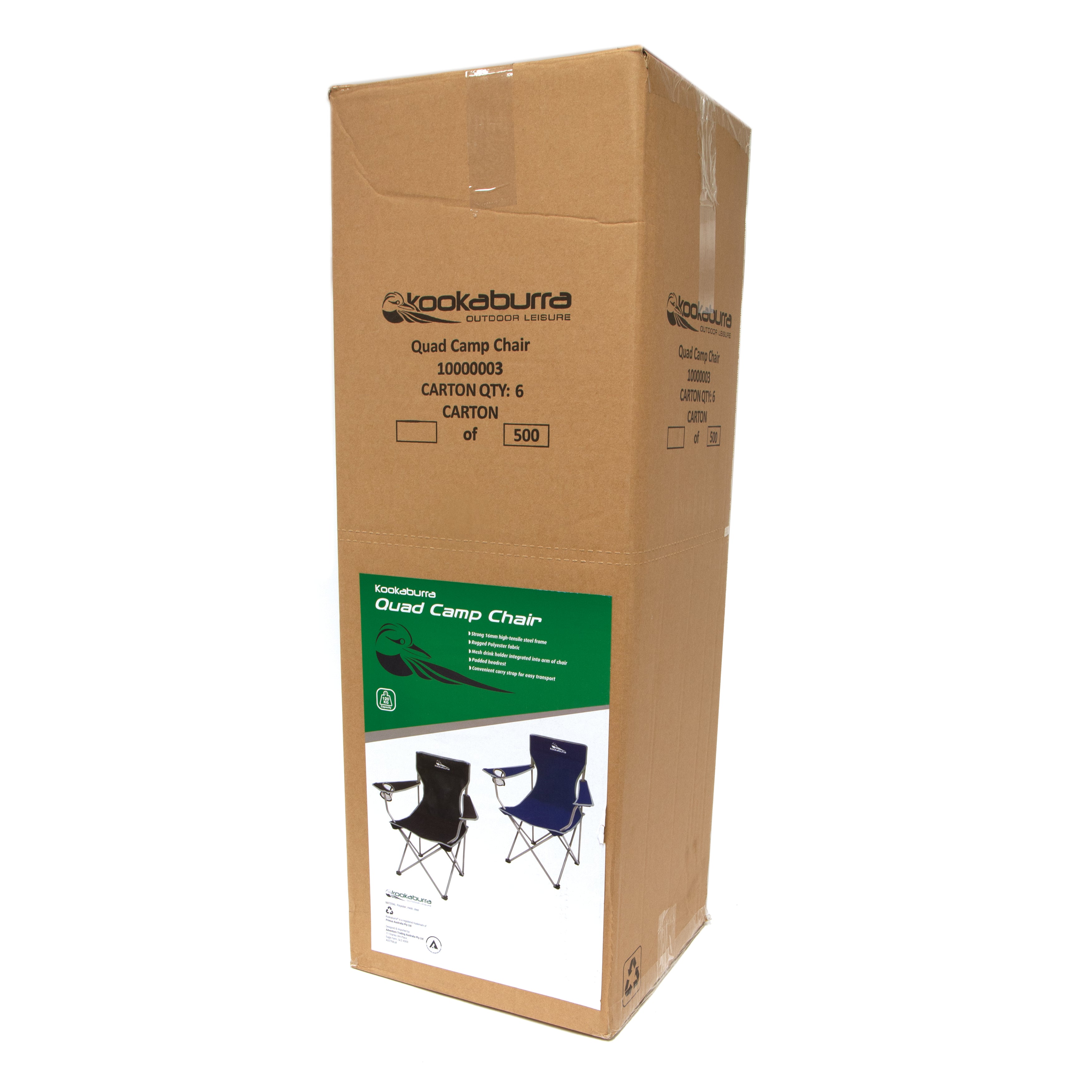 Kookaburra Kookaburra Quad Camp Chair 120kg Blue