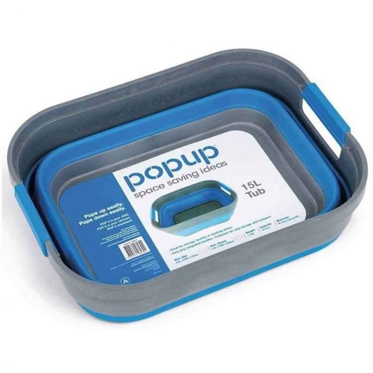 Popup Popup Tub 15 L Blue Multi Purpose