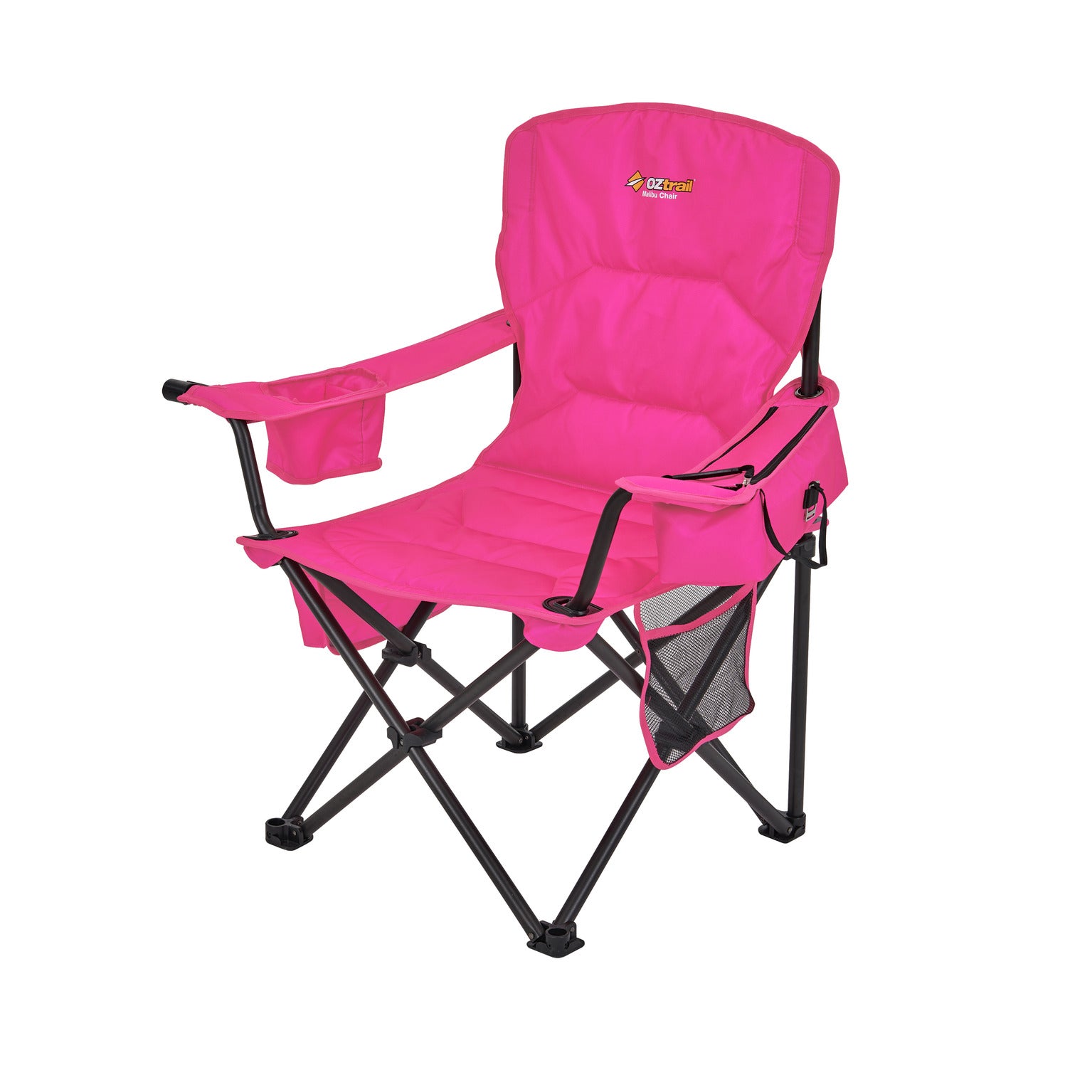O Ztrail Malibu Arm Chair 220kg Pink Padded Heavy Duty 22mm Frame