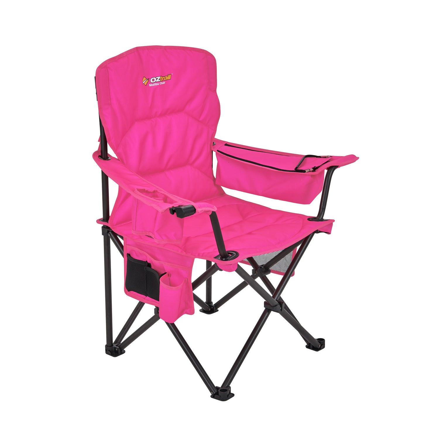 O Ztrail Malibu Arm Chair 220kg Pink Padded Heavy Duty 22mm Frame
