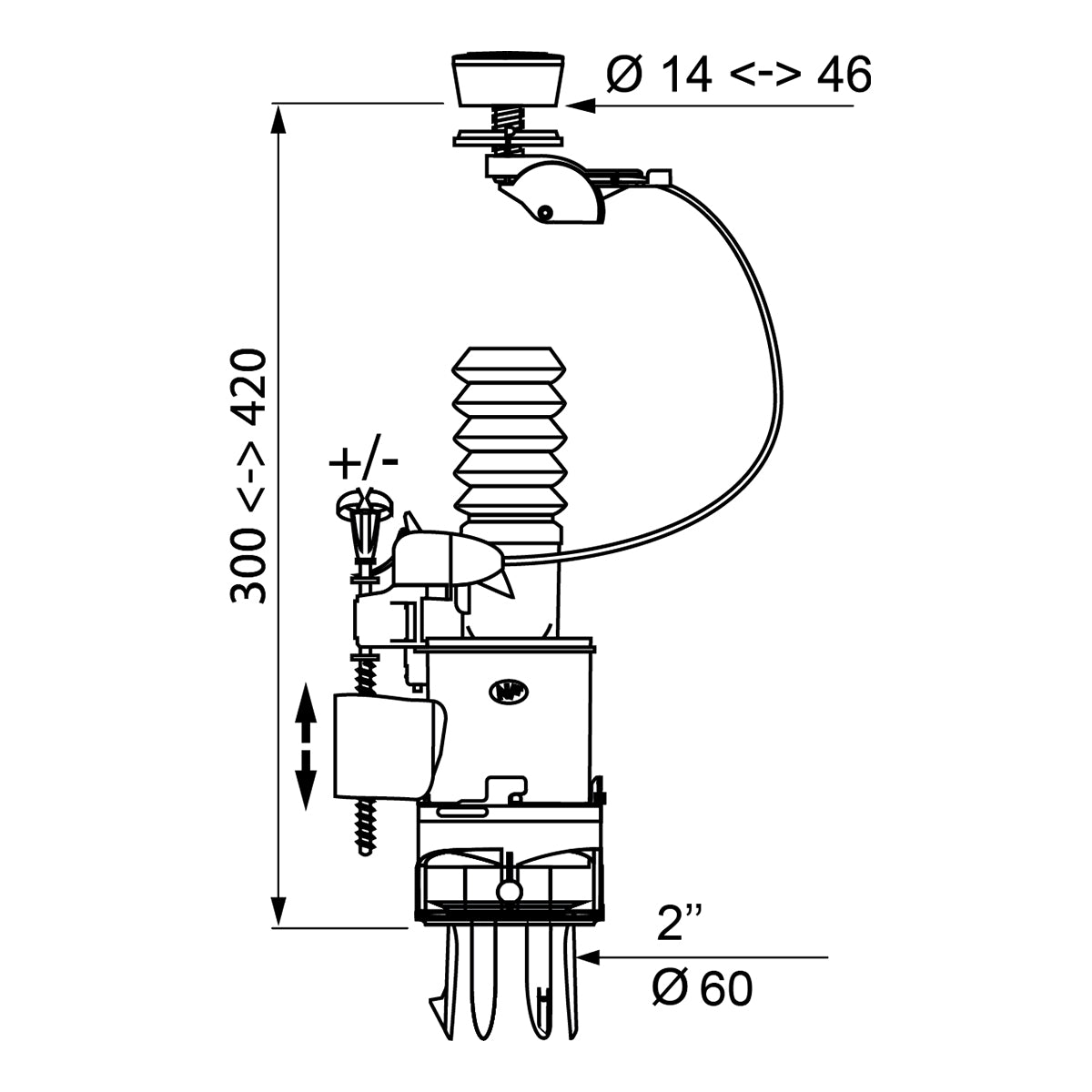 Wirquin Mechanism Easy Clic Retrofit D/Flush (Blis