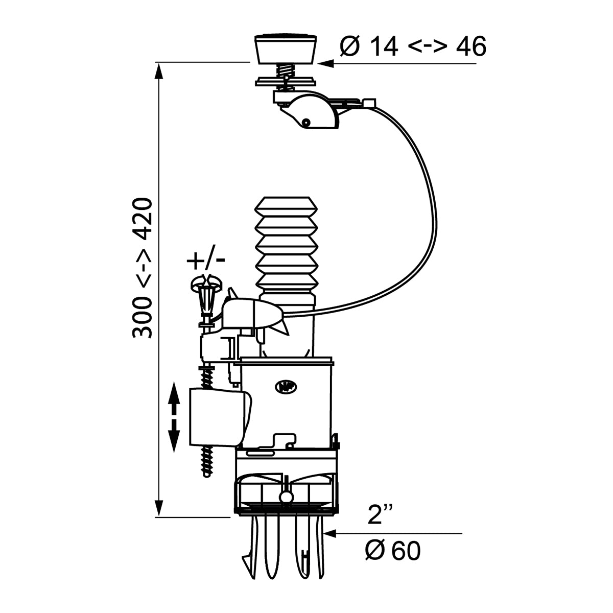 Wirquin Mechanism Easy Clic Retrofit D/Flush (Box)