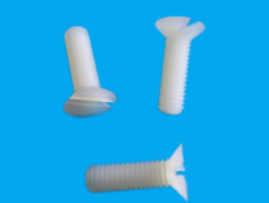 Nylon Screw Natural Slotted Counter M3x20mm Debulk 119040016