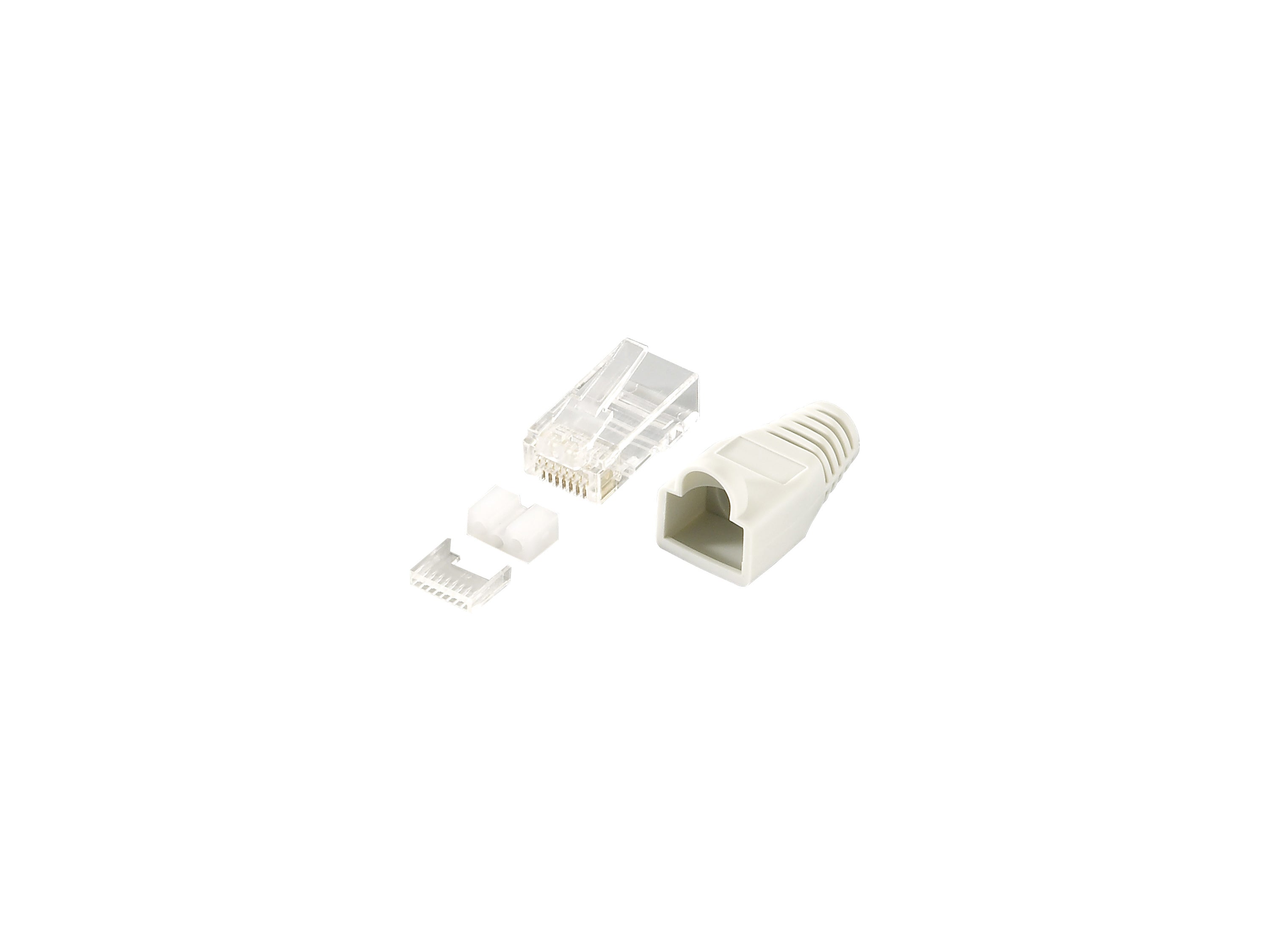 Equip Connector Cat6E RJ45 Plug Set 100pcs with Boot and Insert Bar