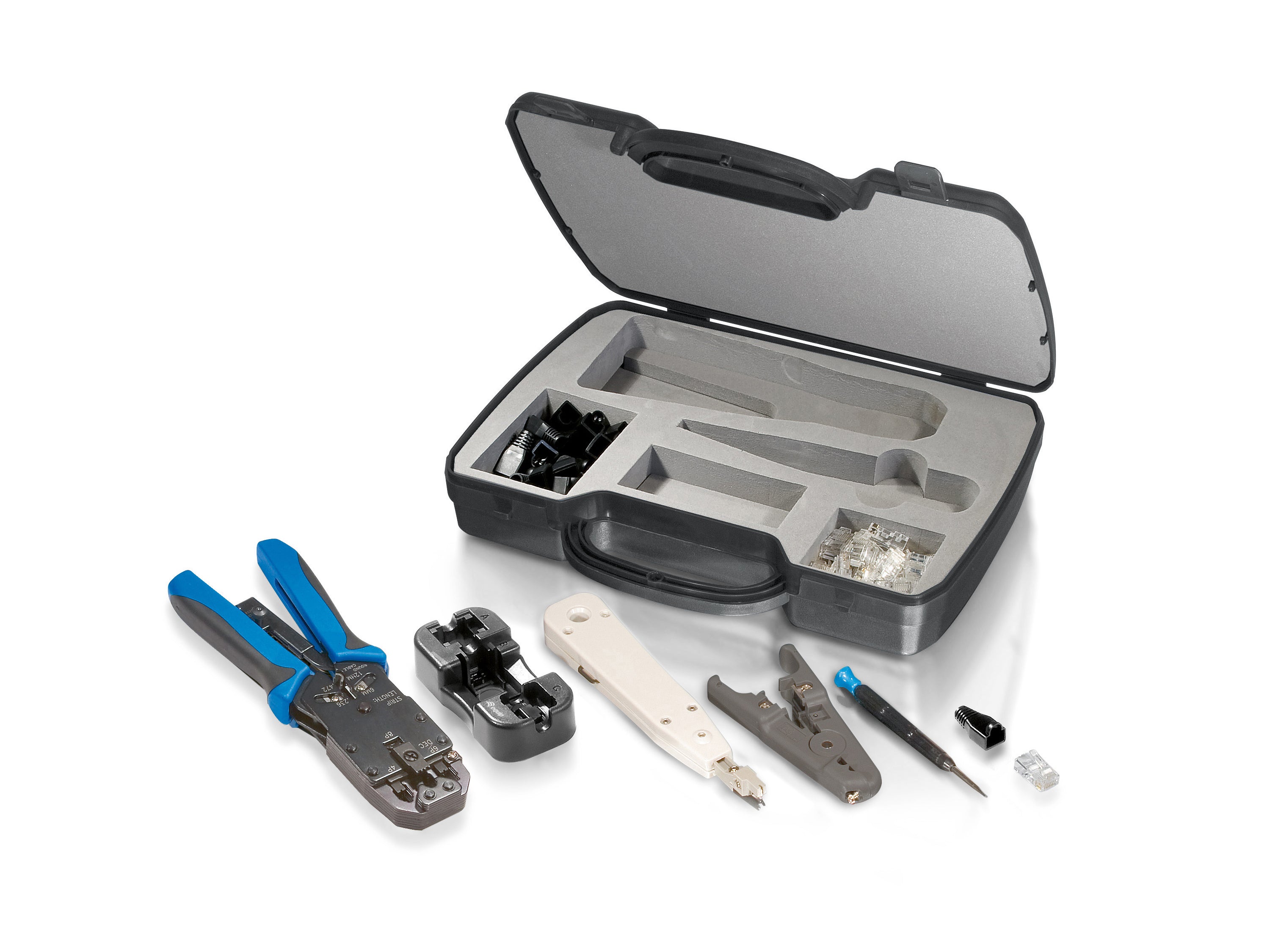 Equip Professional Network Box Tool Set for Cabling and Testing