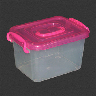 3 Lt Clear Plastic Storage Bin 230x160x145mm Various Colors 160056