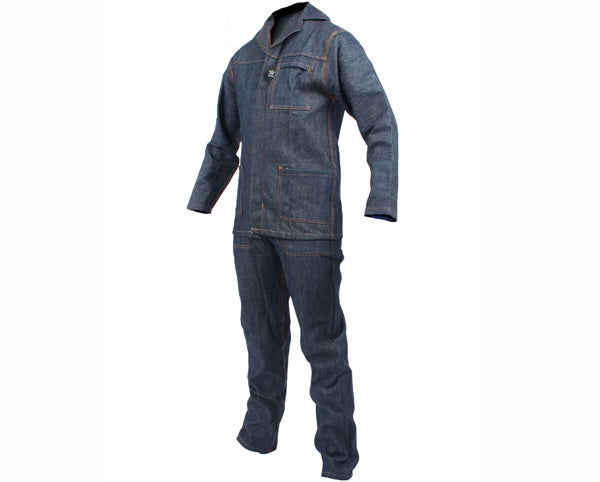 Overall 2 Pce Denim Blue Size 44 Chest 40 Waist