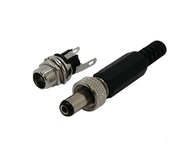 2.1mm Dc Power Plug And Socket With Threaded Lock 190870