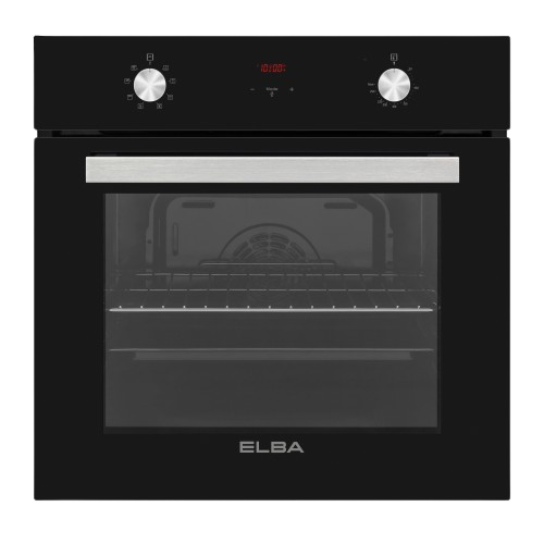 Elba 60Cm Multifunction Electric Oven With Blackglass Finish