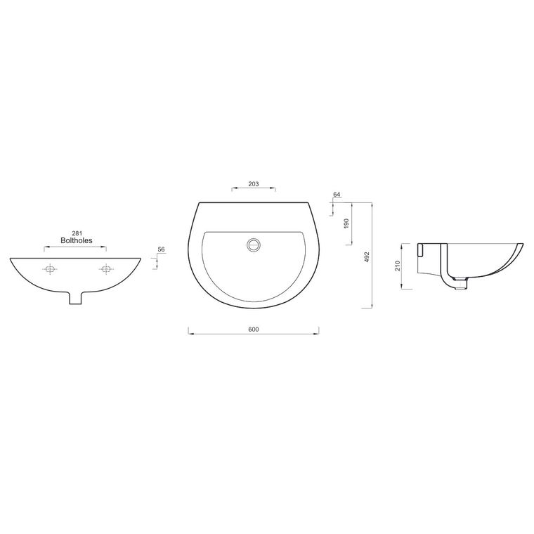 Lecico Atlas Medical Basin 60cm
