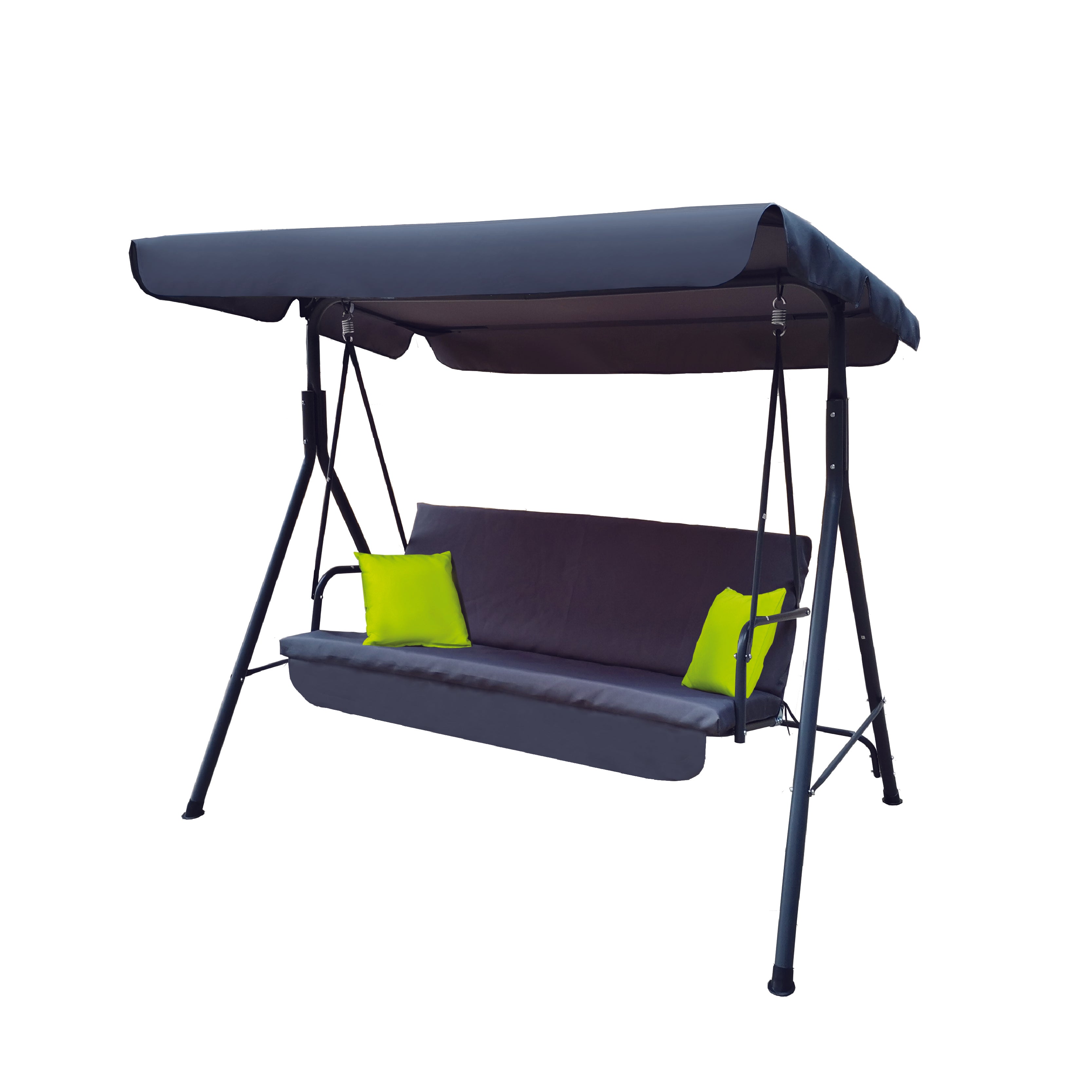 Garden 3 Seater Metal Swing Chair With Canopy New - Livestainable.co.za