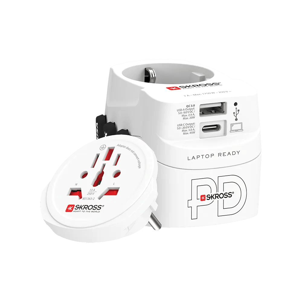 SKROSS - PRO Light USB (AC) - World Travel Adapter with AC and USB Cha