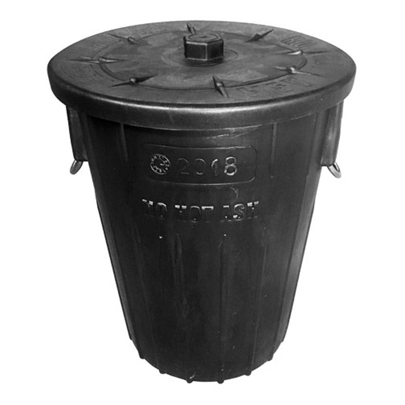 Refuse Bin With Lid And Metal Handle 90 Lt