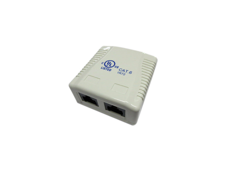 Equip Wallbox Cat6E Utp 2-Port Surface Mount White