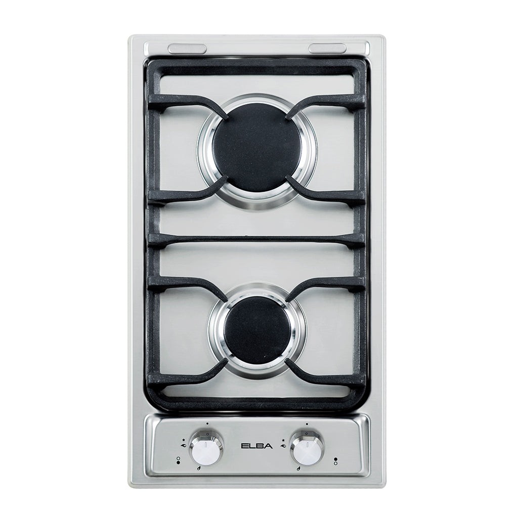 Elba 30Cm 2 Burner Gas Hob-Stainless Steel