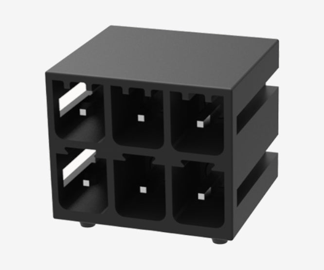 Terminal Block Plug In R/A 2 Row 6 W P=5.08 2 Edgrhc 5.08 06 P 13 00 A(h)