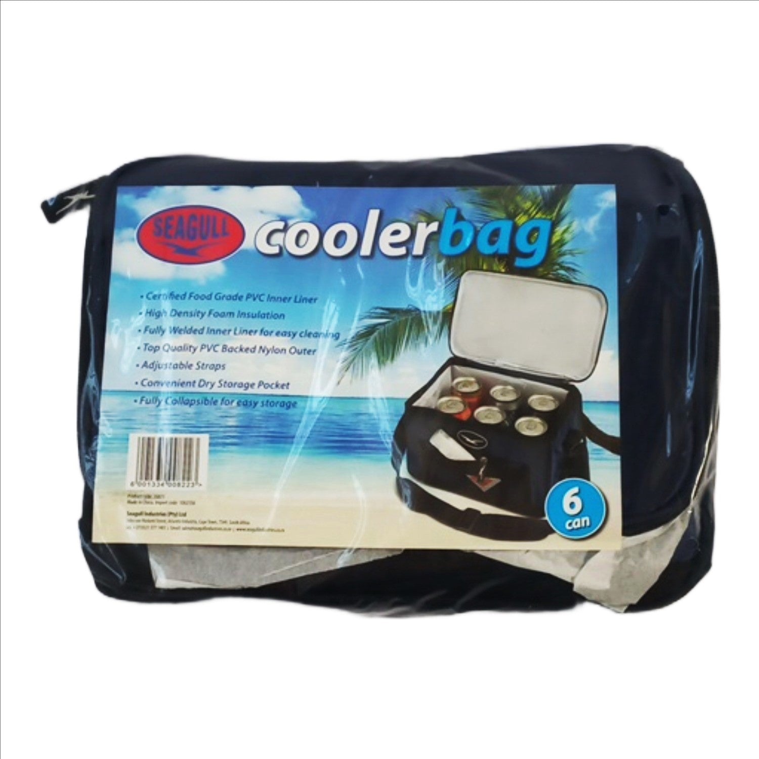Seagull 6 Pack Nylon Coolbag Navy