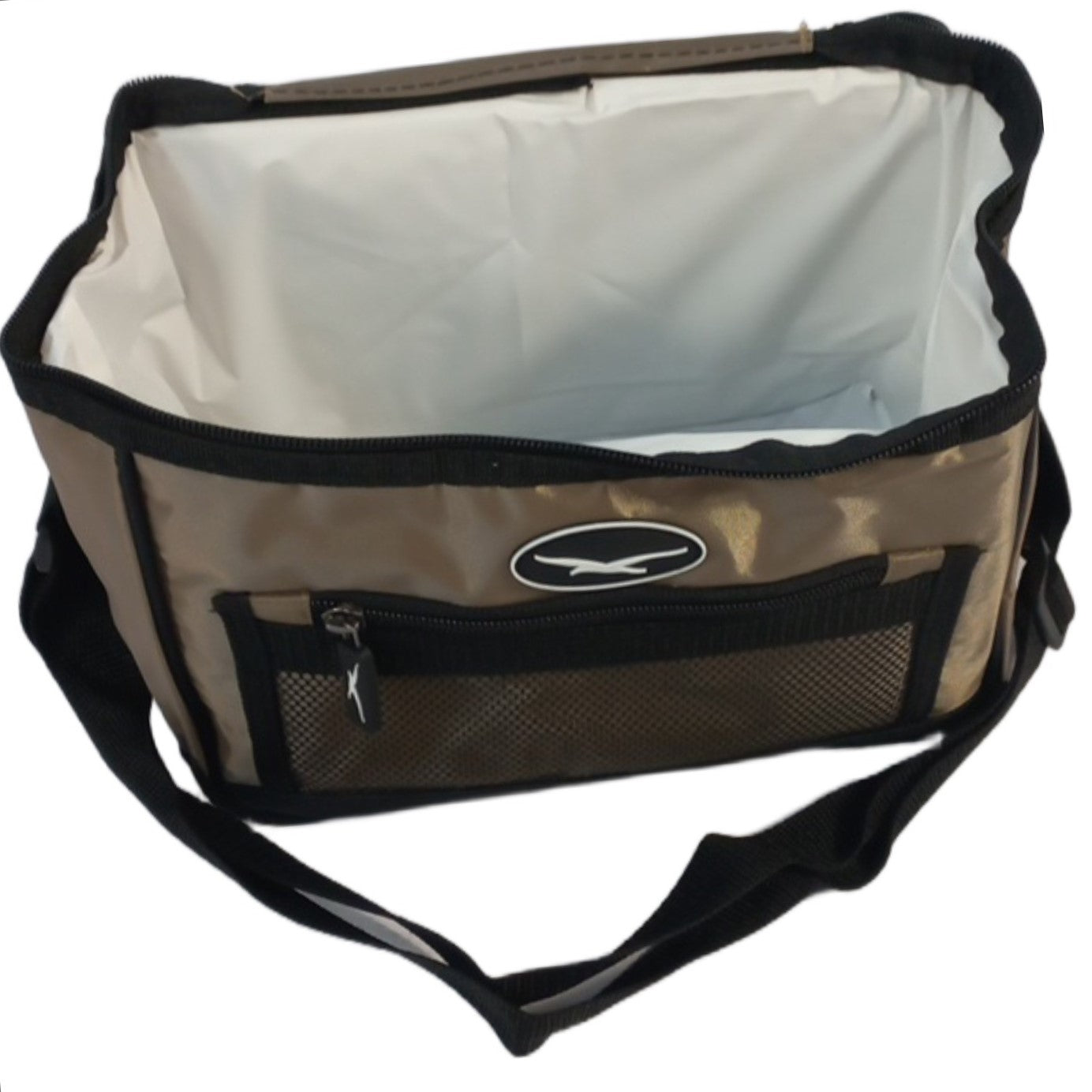 Seagull 12 Can Nylon Coolbag Beige