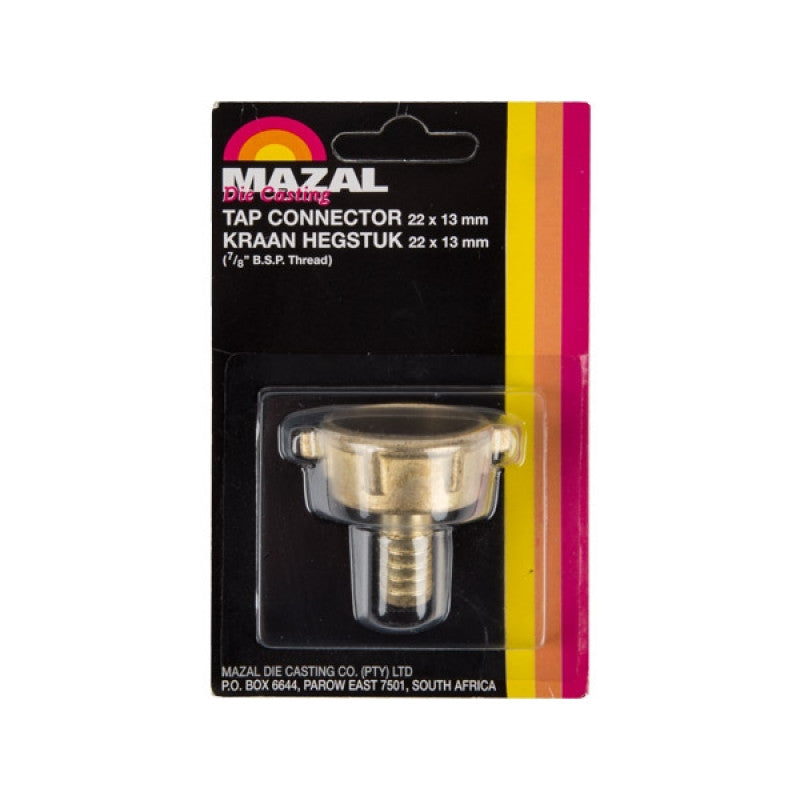 Tap Connector 22 X13 Mm 7/8 Inch B.S.P. Thread
