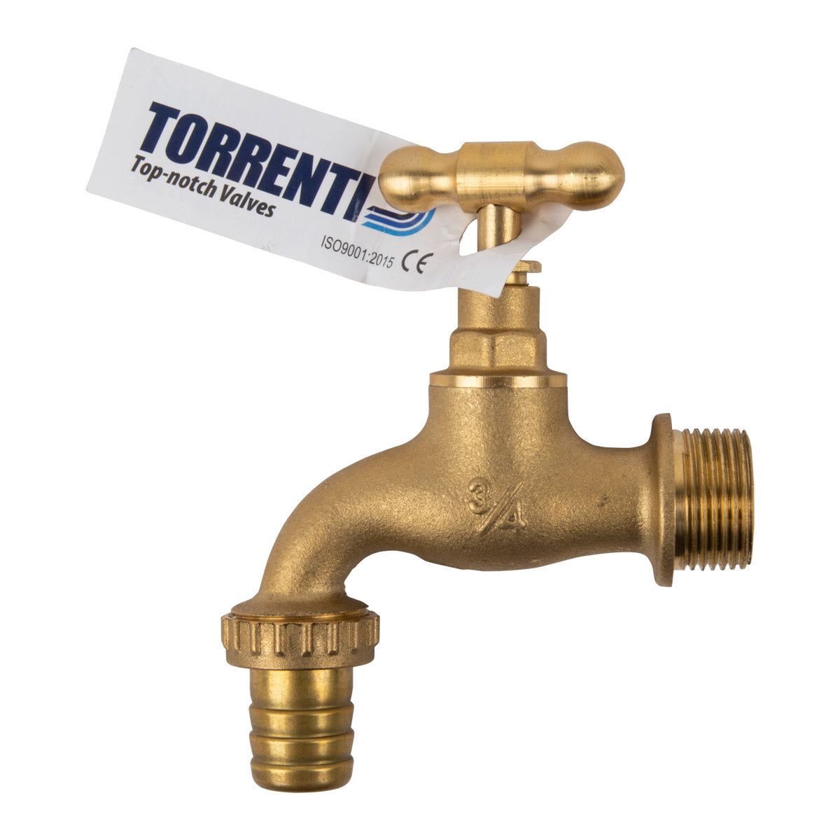 Torrenti Bibcock Tap Brass Std 15 Mm X 3/4 Inch