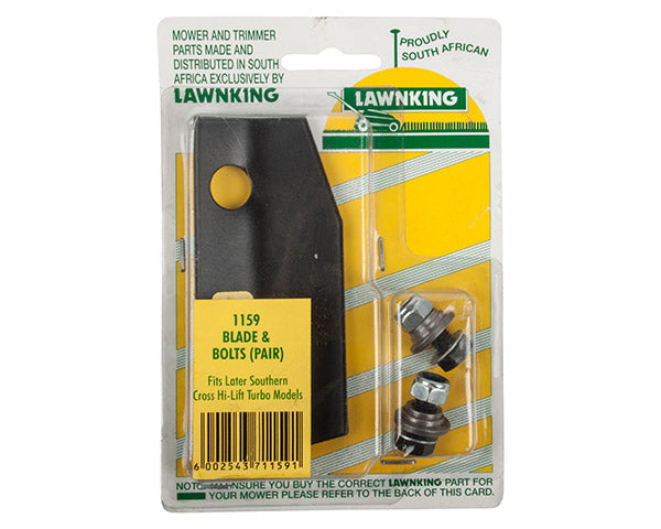 Lawnking L/Mower Blade And Bolt Hi Lift Tu S/Cros