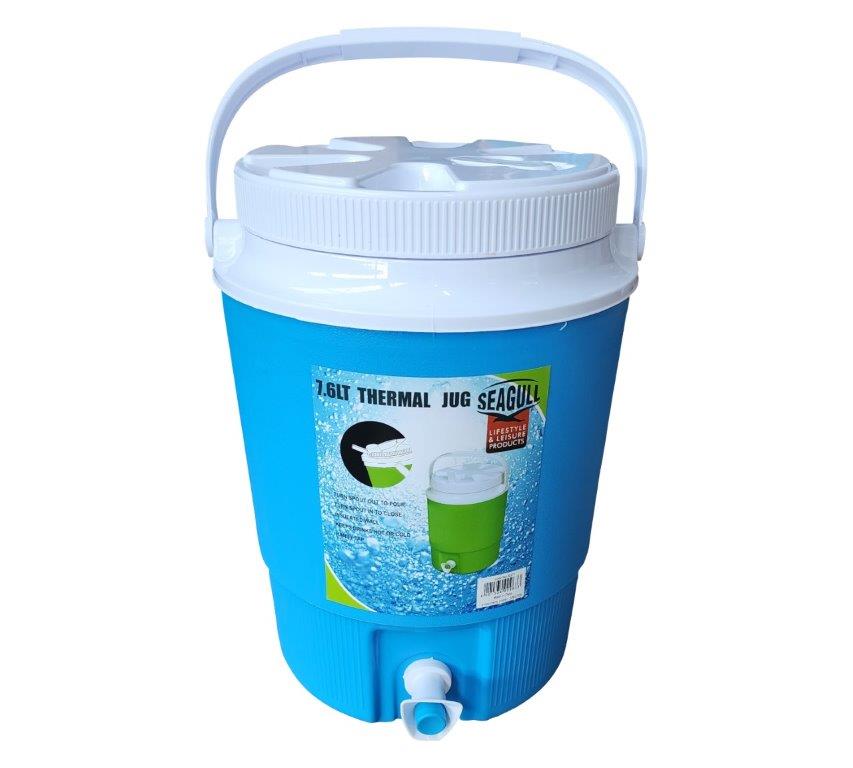 7.6 Lt Thermal Jug With Spout & Tap Blue - Livestainable.co.za
