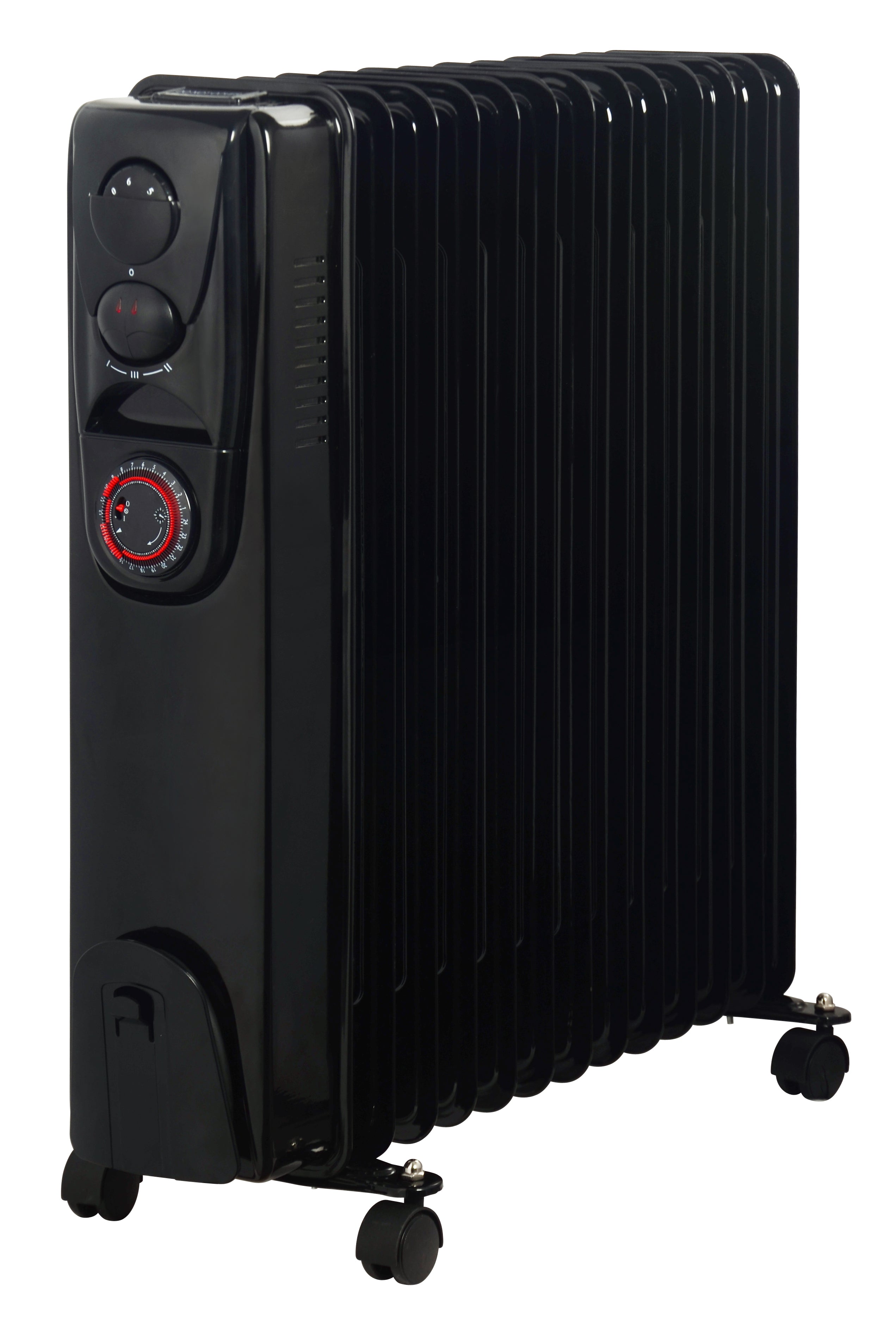 ALVA - 13 FINS 2500W OIL FILLED HEATER - TIMER FUNCTION - GLOSSY BLACK