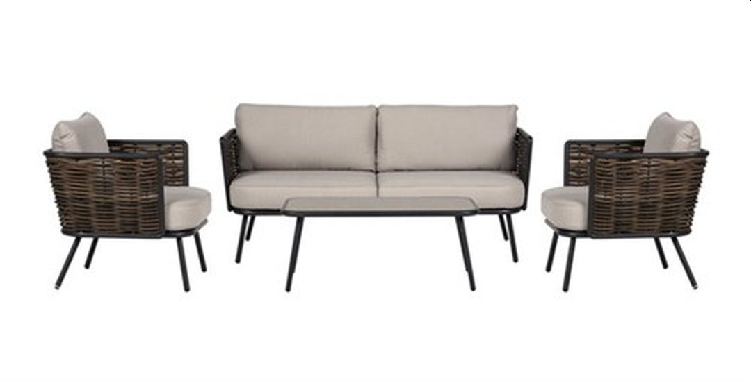 Sofa Set 4 Pcs W/Cushion - Livestainable.co.za