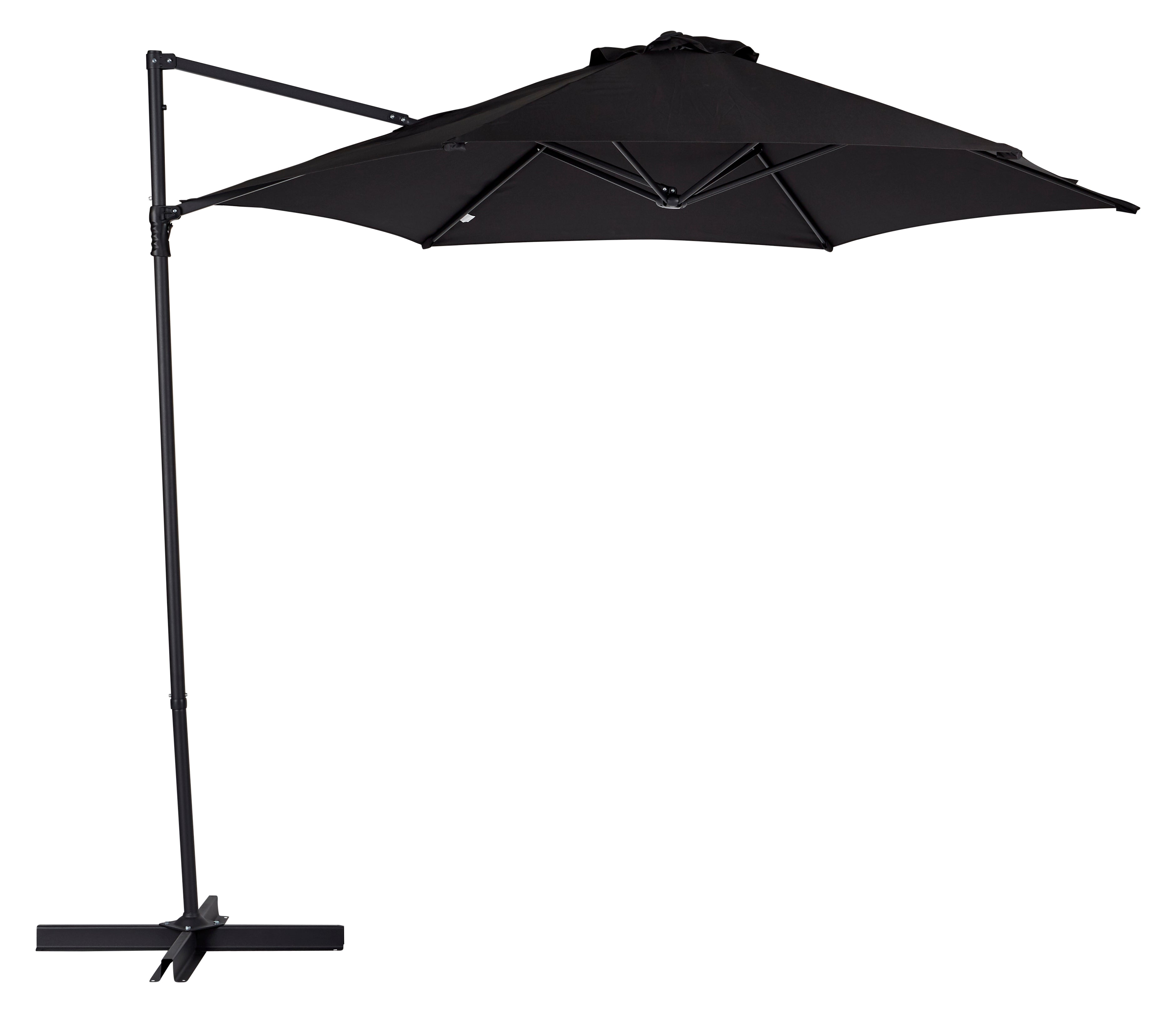 Hanging Umbrella ø2,7 M Black - Livestainable.co.za