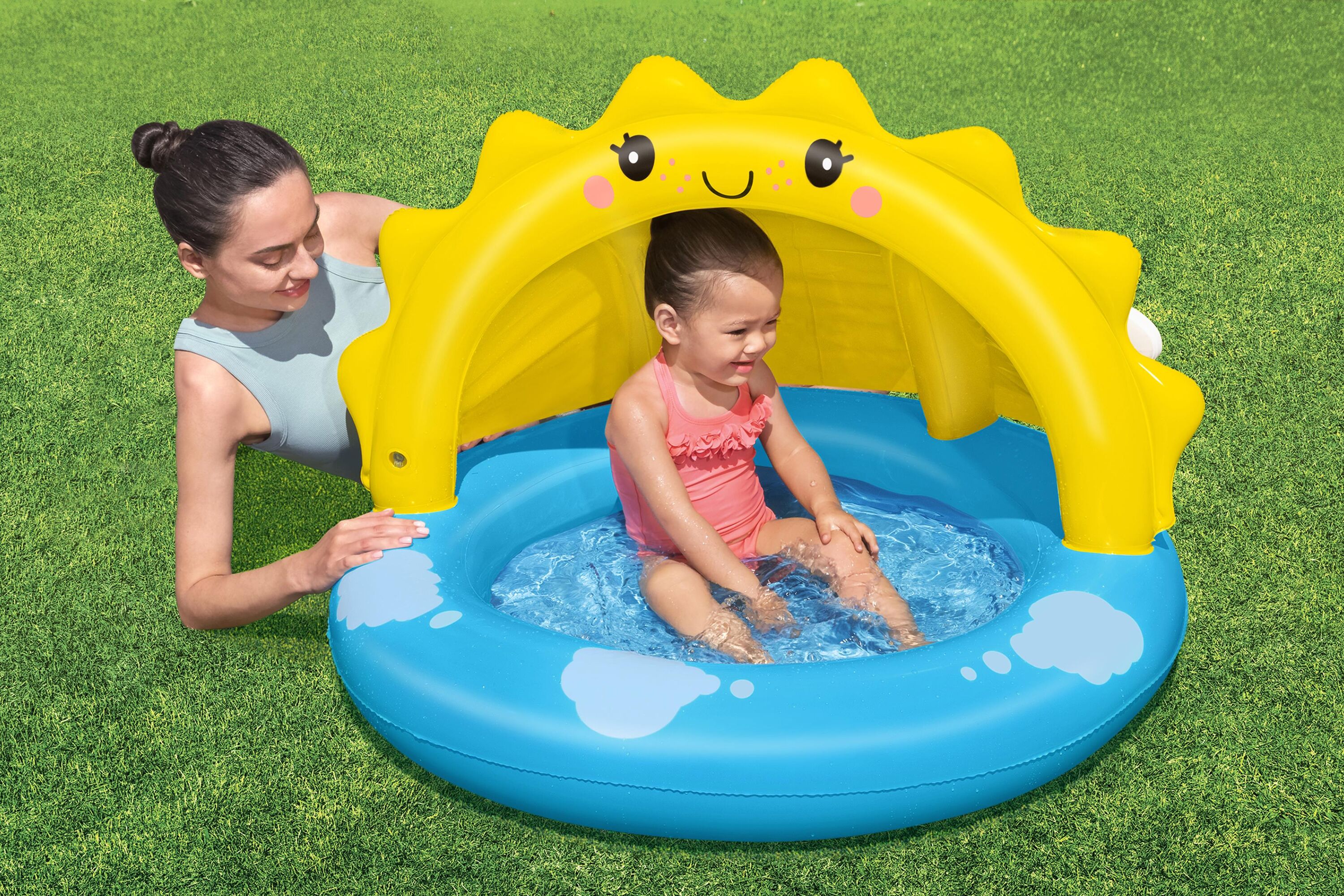 Bestway 1.01m X 97cm X 71cm Sunny Days Shaded Kiddie Pool