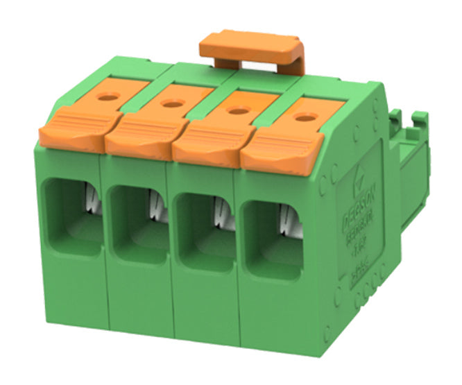 Pluggable Terminal Block 4 W P=7.62mm Green Push In 5 Edgkdl 7.62 04 P 14 00 Ah