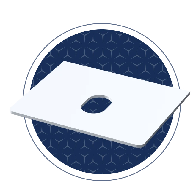 Lecico 600 White Curved Slab Top