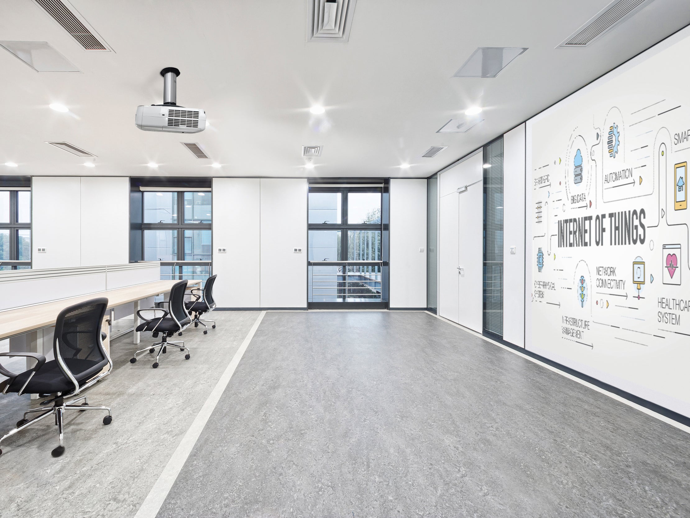 Equip Projector Ceiling Mount Bracket with Height Adjustment