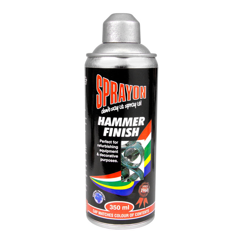 Sprayon Hammer Finish Spray Paint Silver 350 Ml