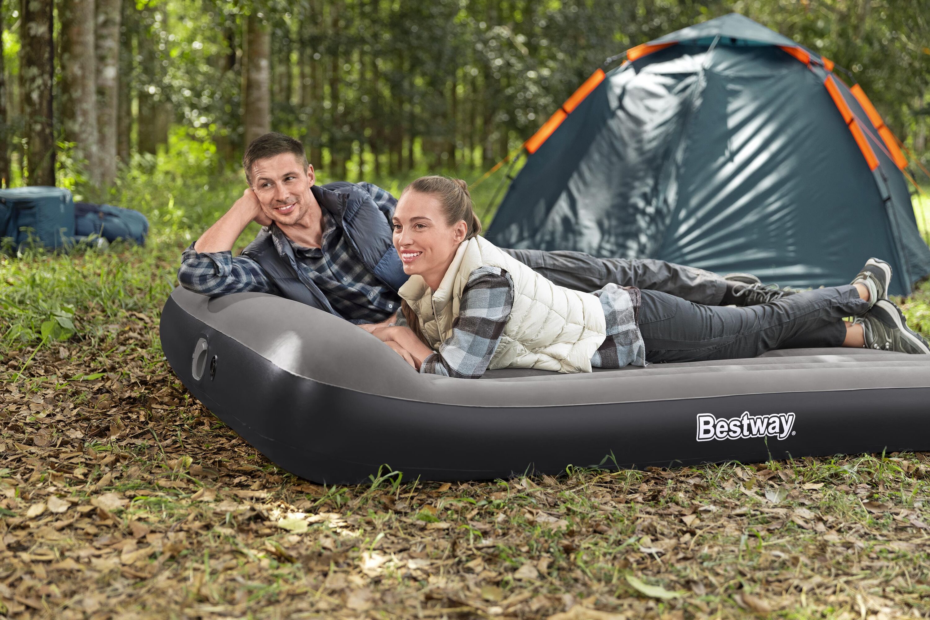 Bestway 2.03m X 1.52mx 30cm Tritech Air Mattress Queen Usb Pump