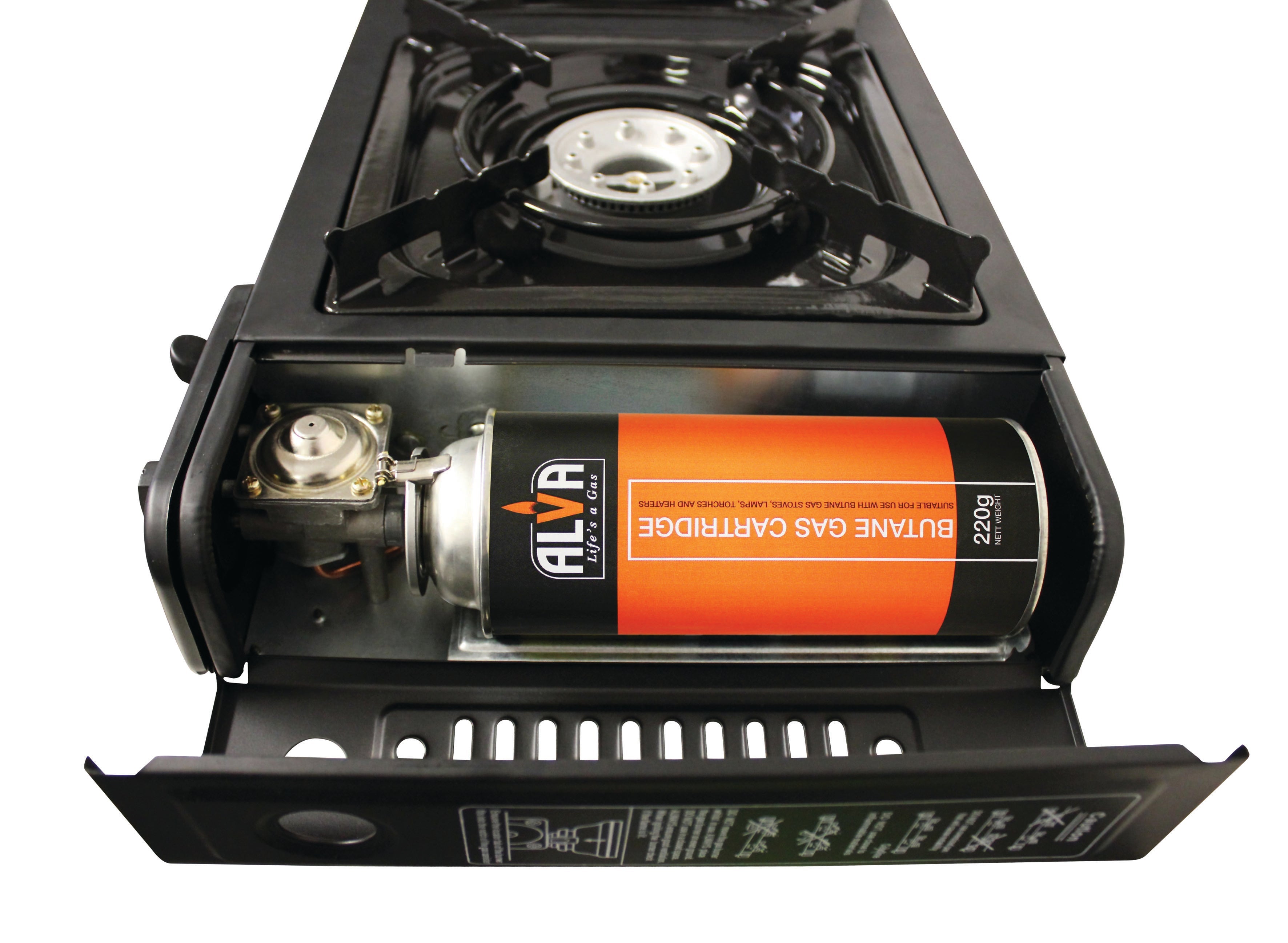 Double Burner Butane Gas Canister Stove 2 Plate