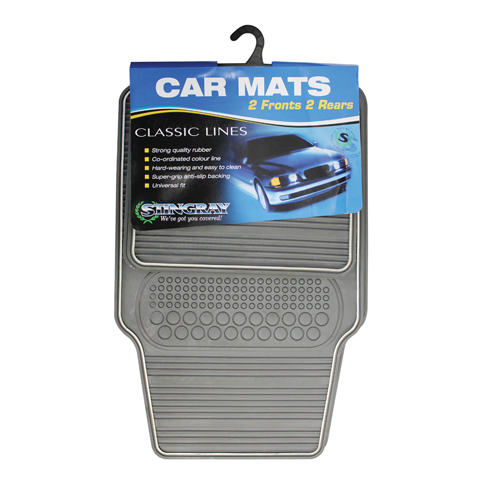 Car Mat 4 Pc Set Heavy Duty Classic