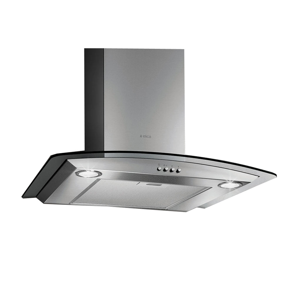 Elica 60Cm Curved Glass Cooker Hood- Stainless Steel