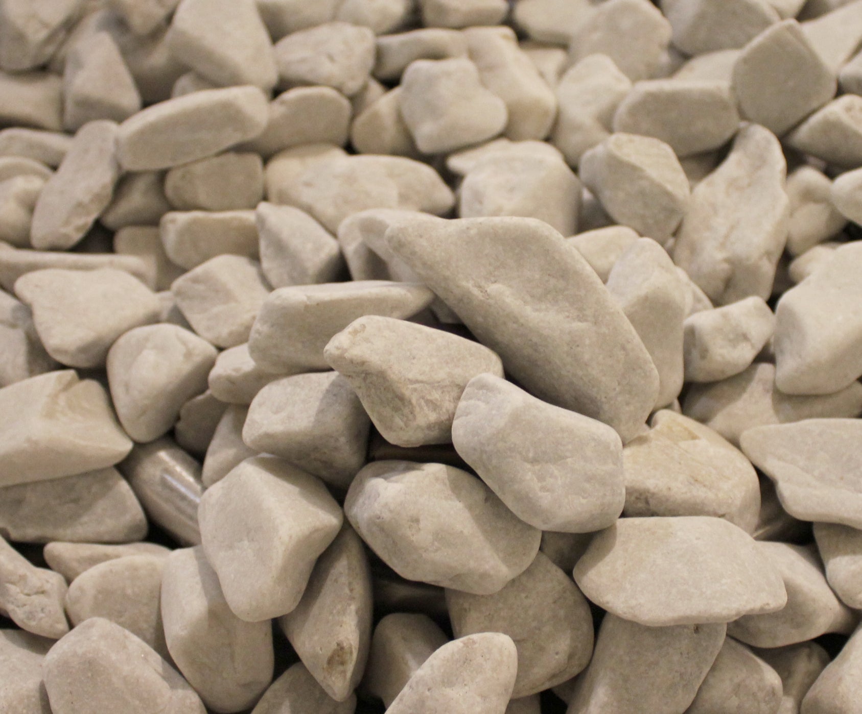 Stones / Pebbles For Fire Table Ivory White