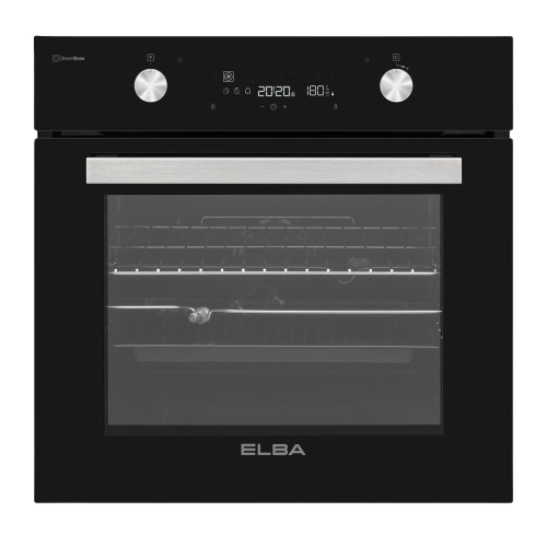Elba 60Cm Multifunction Electric Oven With Blackglass Finish